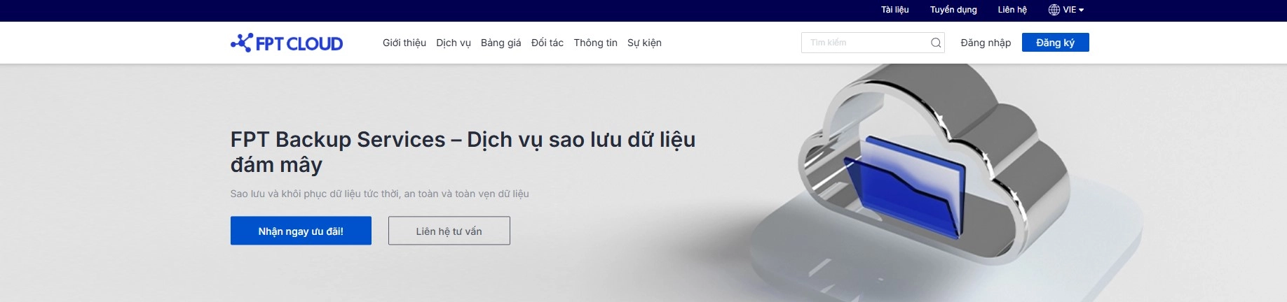 Dịch vụ backup dữ liệu của FPT Cloud