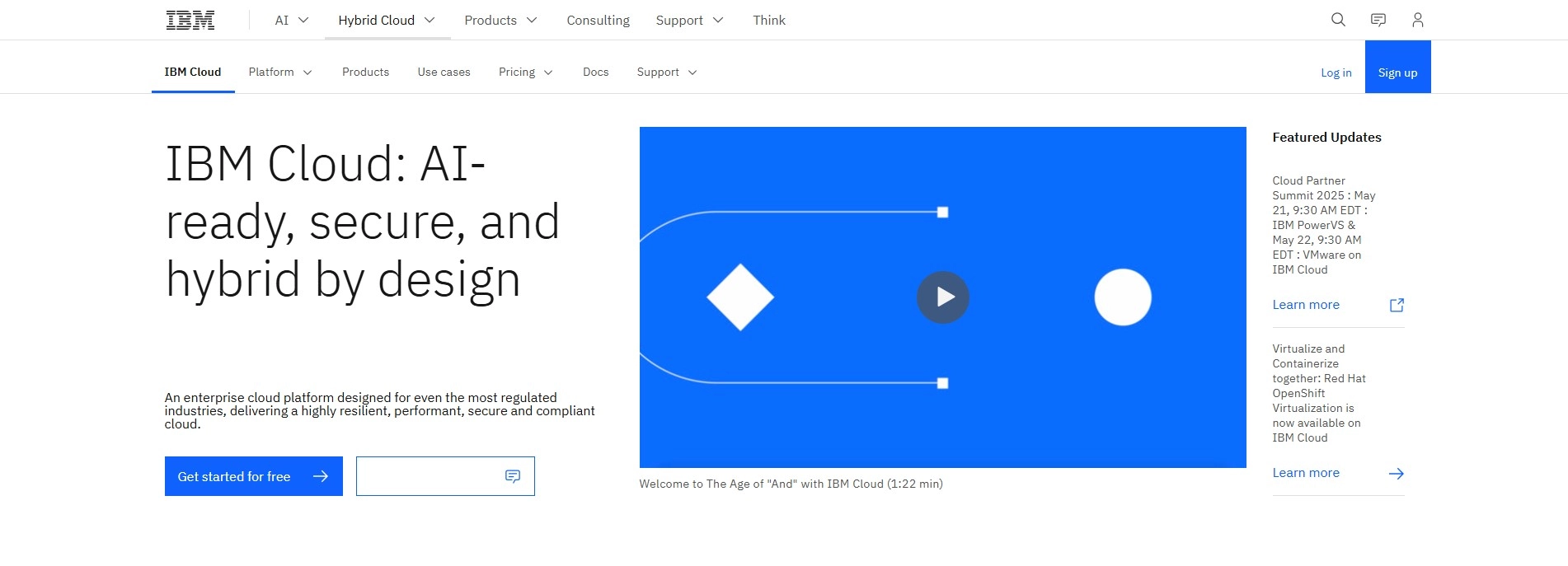 Website của IBM Cloud