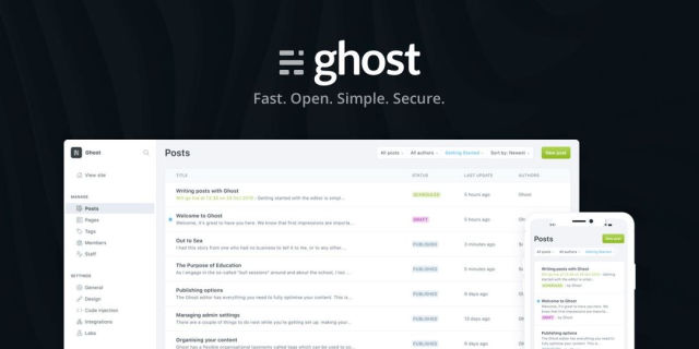 Ghost là một phần mềm CMS Open Source