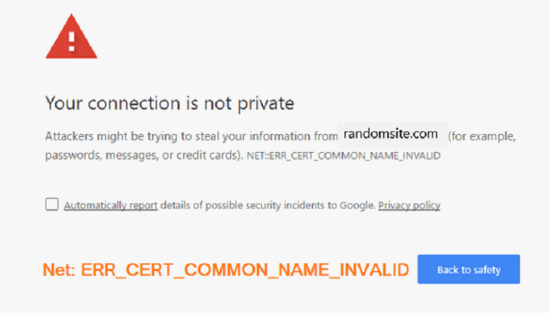 Loi Your connection is not private se xuat hien khi ban bi chan truy cap website