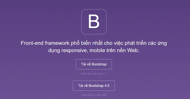 Có thể tải Bootstrap từ nhà cung cấp 
