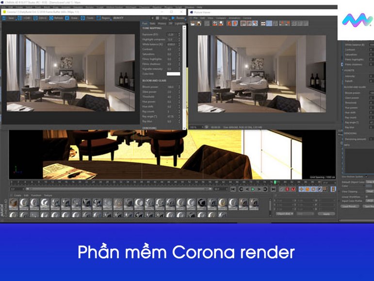 Corona render là 1 ứng dụng vô cùng nổi bật vì dễ sử dụng, tốc độ xử lý realtime rất cao