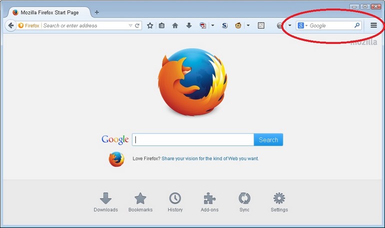 Giao diện sử dụng của trình duyệt Mozilla Firefox