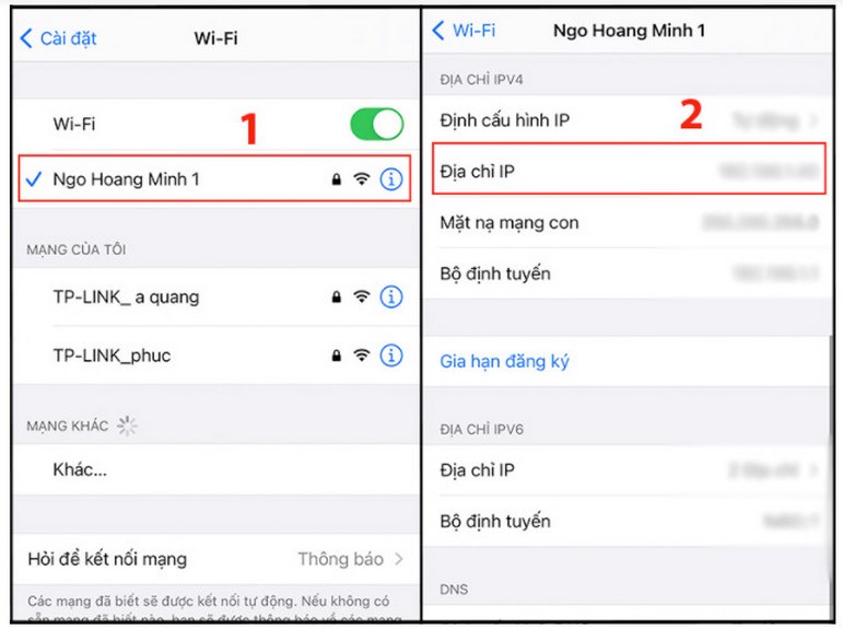 Huong dan cach xem IP tren smartphone iOS