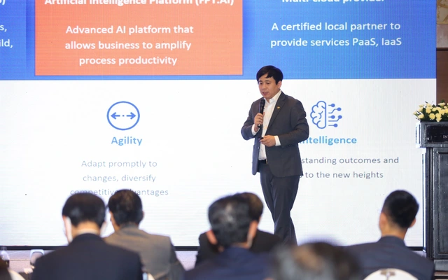 Ông Lê Hoàng Việt (Giám đốc FPT Smart Cloud) chia sẻ về ứng dụng AI và Cloud trong ngành bán lẻ
