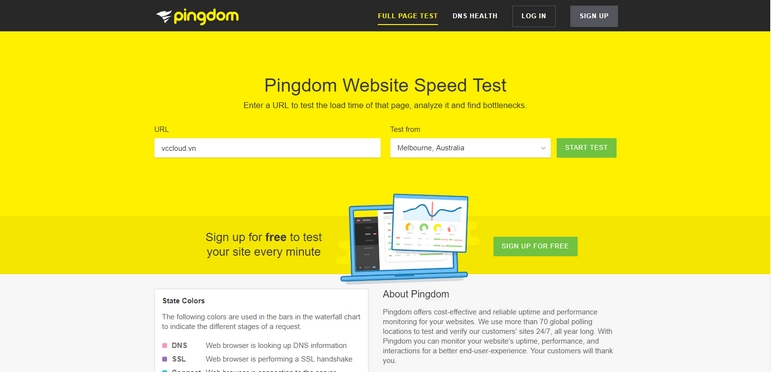 Pingdom Tools hiện đang phân tích toàn bộ những thành phần của một trang Web