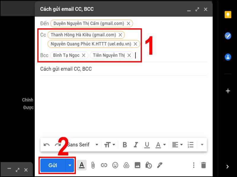 Hướng dẫn cách gửi Mail trên máy tính cùng các tùy chọn khác 4
