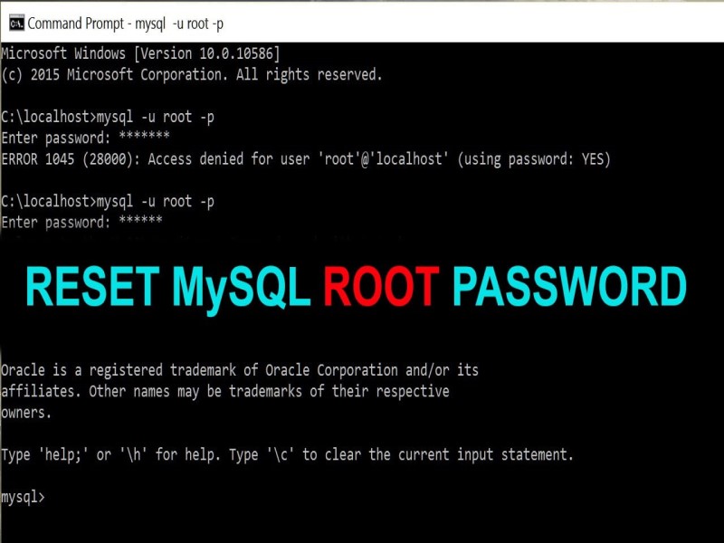 Hướng dẫn cách MySQL reset Root Password trên các hệ điều hành3