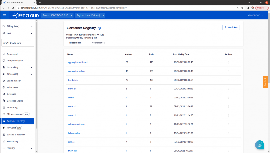 container registry