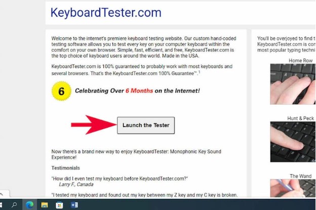 Hướng dẫn các bước test bàn phím bằng Keyboardtester.com