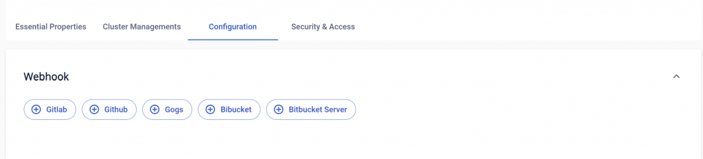 Cấu hình thông tin webhook thông qua portal
