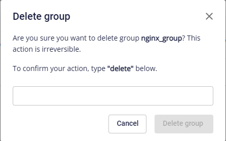 delete group confirm dialog