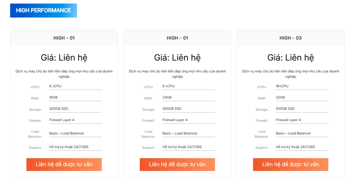 FPT Cloud cung cấp các gói dịch vụ thuê Cloud Server hiệu suất cao, đáp ứng tốt nhu cầu chuyên biệt của doanh nghiệp