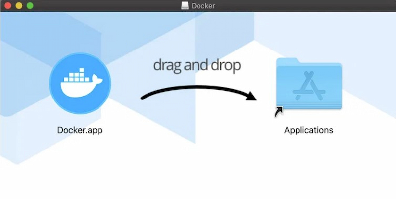 Kéo biểu tượng Docker vào thư mục Applications
