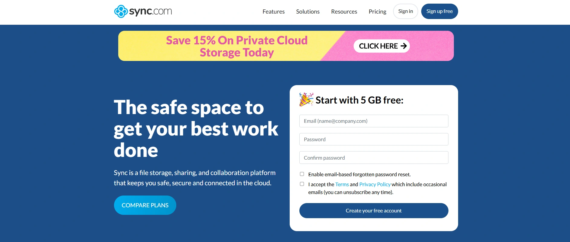 Sync là dịch vụ lưu dữ liệu (data) trực tuyến bảo mật cao