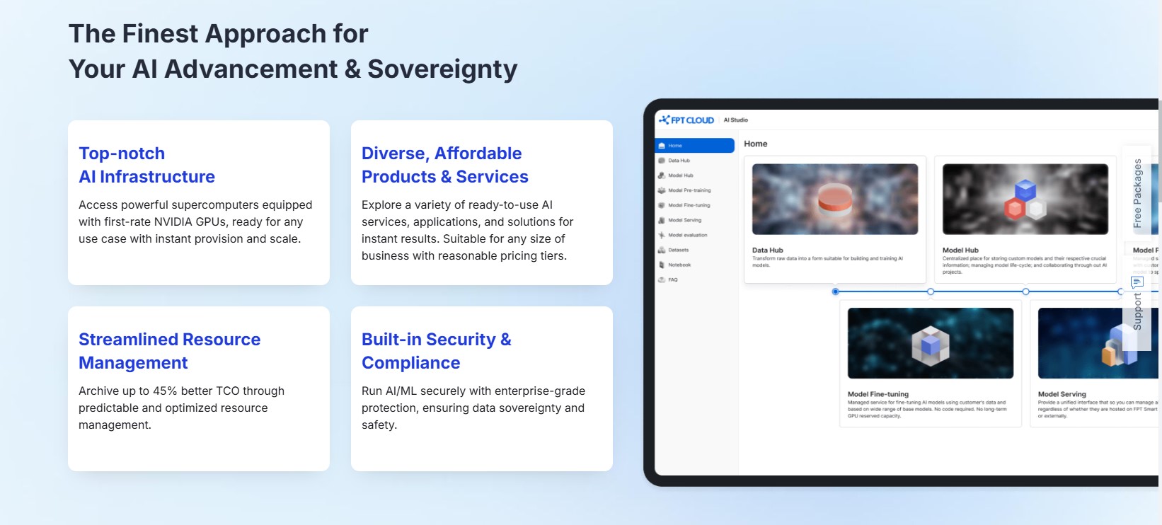 The superior advantages of the FPT AI Factory solution for businesses across various industries in the market