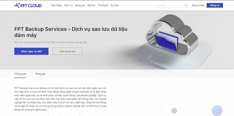 Backup Services: Dịch vụ sao lưu dữ liệu bằng công nghệ đám mây